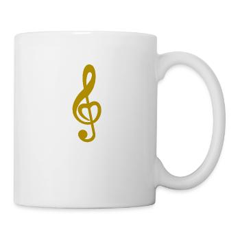 Musik Note Band Sänger Music Musiker Orchester - Tasse - Weiß - Rechts