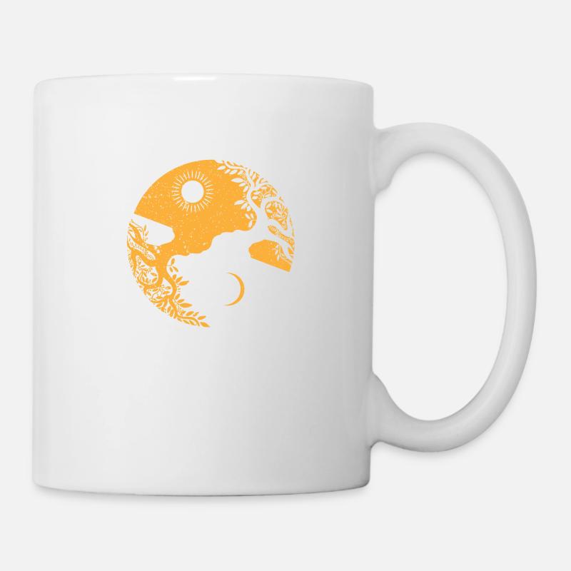 Yggdrasil Yin Yang symbol Ancient Vikings - Mug - white