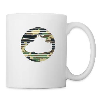 Tank retro camouflage tropical camouflage military army - Mug - white - Right