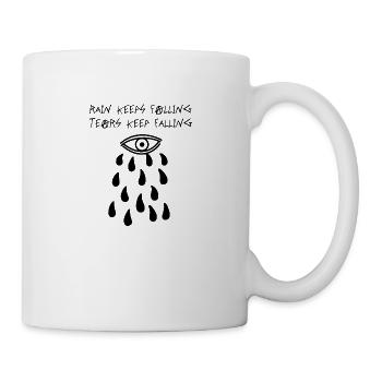 Rain Keeps Falling (Black) - Mug - white - Right
