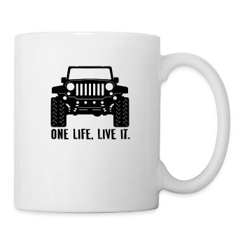Jeep One Life, vivez-le - Mug blanc - blanc - Droite