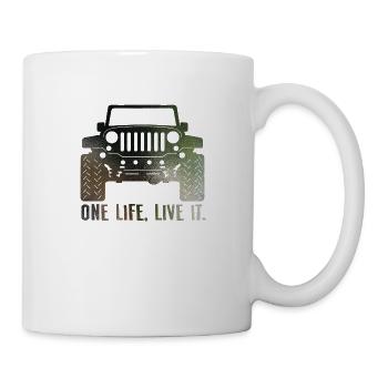 Jeep One Life, live it - Mug - white - Right