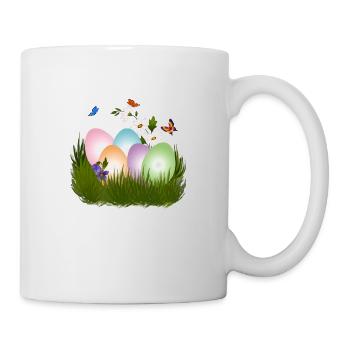 easter eggs hunt - Mug - white - Right