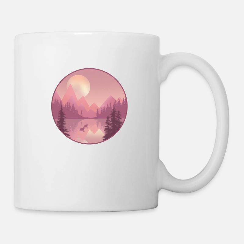 A day at the lake - Mug - white