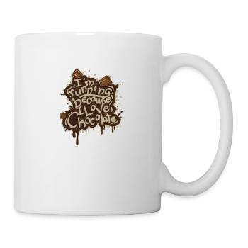 Drôle de course pour le chocolat - Mug blanc - blanc - Droite