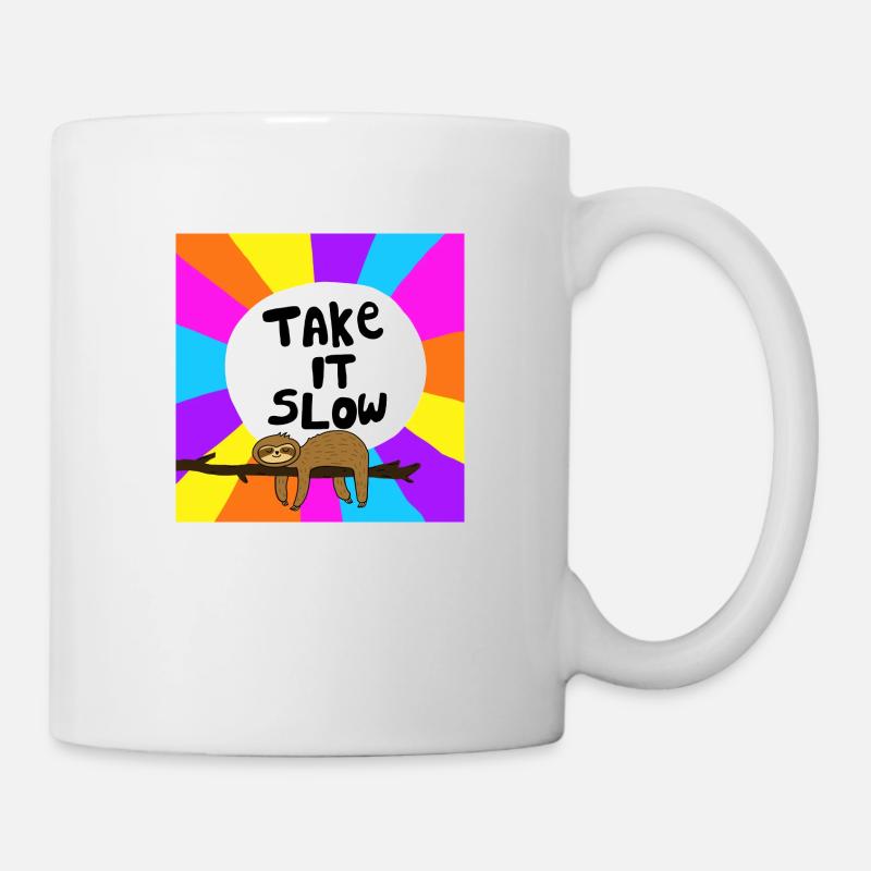 Take It Slow Sloth - Mug blanc - blanc
