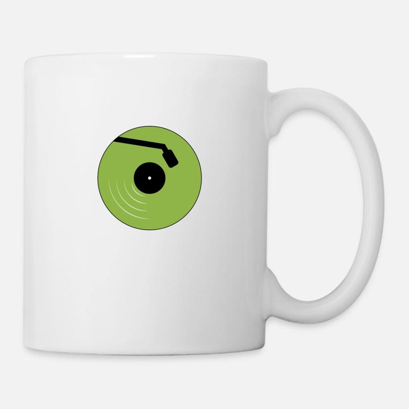Schallplatte - Tasse - Weiß