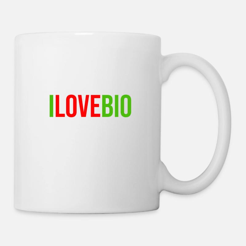 Ich liebe Bio - Tasse - Weiß