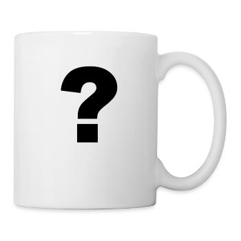 Point d’interrogation noir - Mug blanc - blanc - Droite