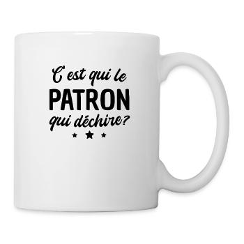 c'est qui le patron qui déchire - Mug blanc - blanc - Droite