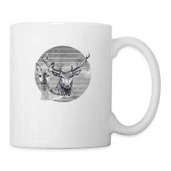 Deer and doe - Mug - white - Right