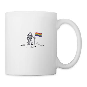 Astronaut Regenbogenflagge - Tasse - Weiß - Rechts
