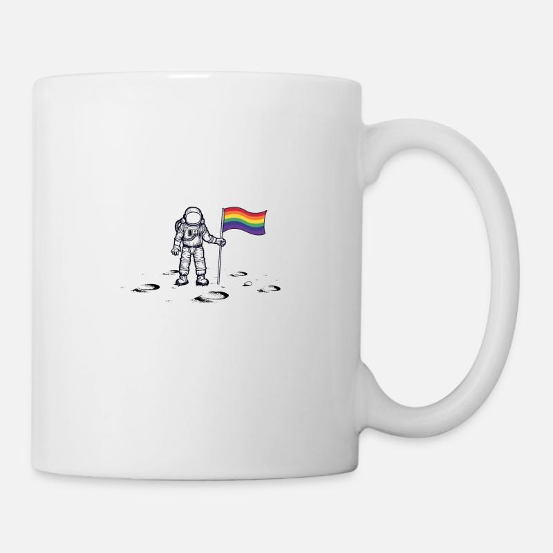 Astronaut Regenbogenflagge - Tasse - Weiß