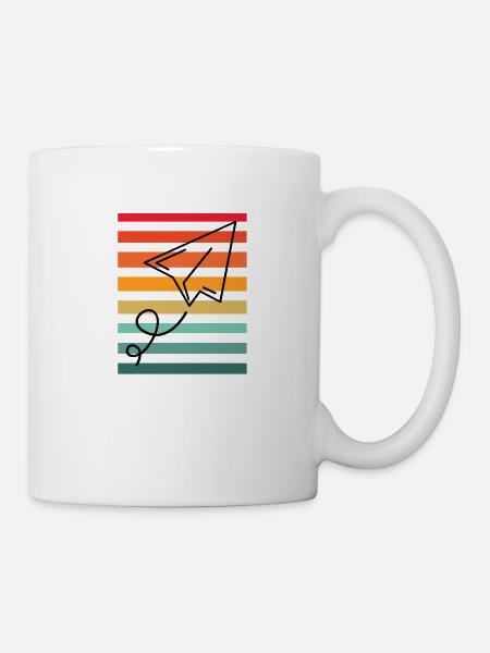 Paper airplane Sunset - Mug - white