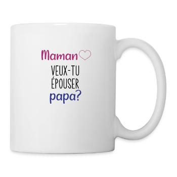 maman veux tu épouser papa - Mug blanc - blanc - Droite
