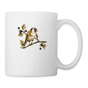 Bunter Vogel - Tasse - Weiß - Rechts
