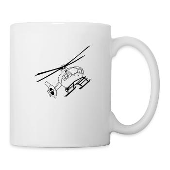 Hélicoptère Helikopter de Hubschrauber - Mug blanc - blanc - Droite
