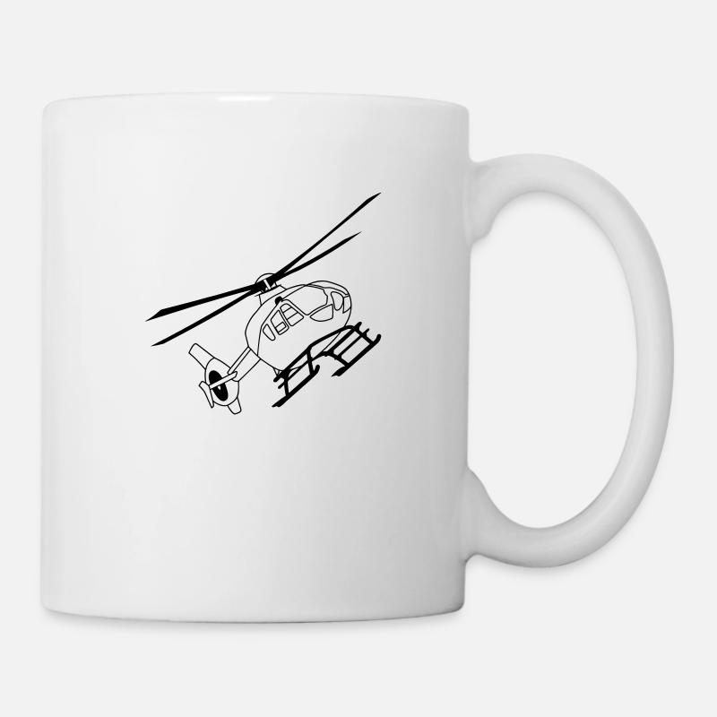 Hubschrauber Helikopter Helicopter - Tasse - Weiß