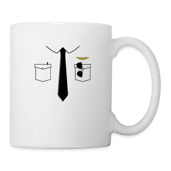 Cravate de costume de pilote - blague - Mug blanc - blanc - Droite