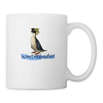 winterbader eisbader winter pinguin winterbaden - Tasse - Weiß - Rechts