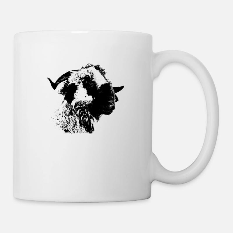 Mouton à nez noir Walliser - Mug blanc - blanc