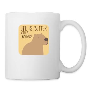 Motif Capibara pour mammifère propriétaire de capibara - Mug blanc - blanc - Droite