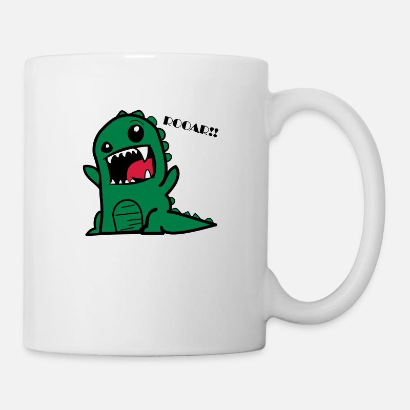 Cartoon Dino - Tasse - Weiß