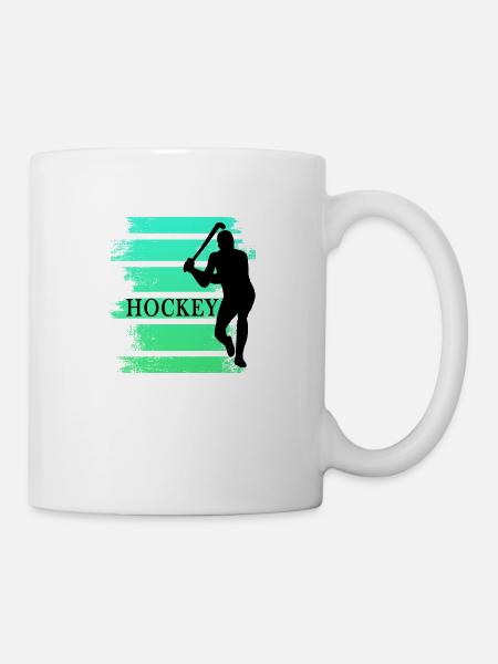 field hockey field field hockey sport mint field hockey player forward - Mug - white