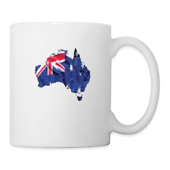 Echte Australien Flagge – Flag Map - Tasse - Weiß - Rechts