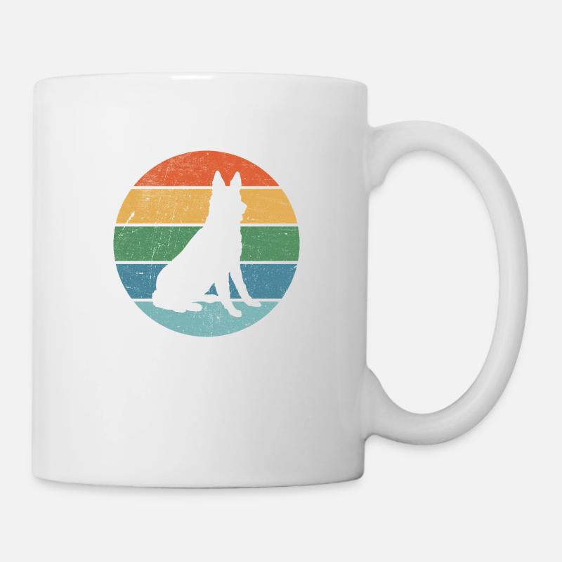 Schäferhund Retro - Tasse - Weiß