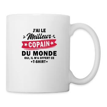 j'ai le meilleur copain du monde - Mug blanc - blanc - Droite