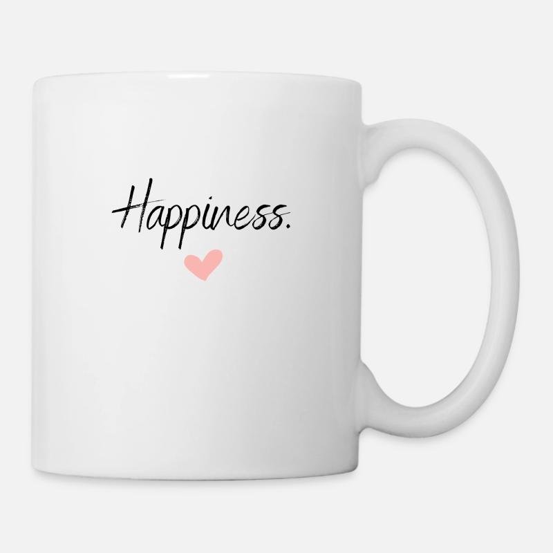 Happiness - Tasse - Weiß