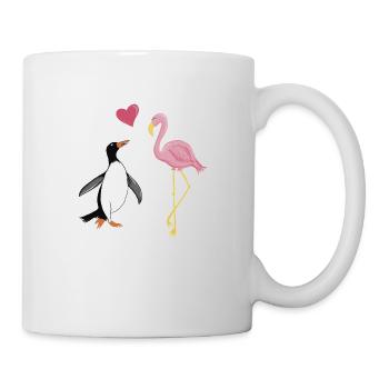 Penguin and Flamingo BFFs - Mug - white - Right