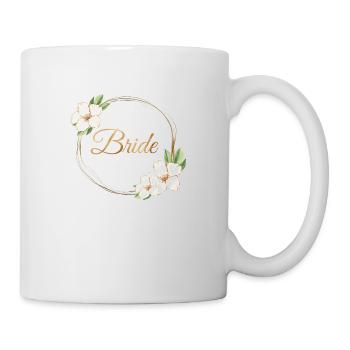 Team Bride Floral Circle Customizable - Mug - white - Right