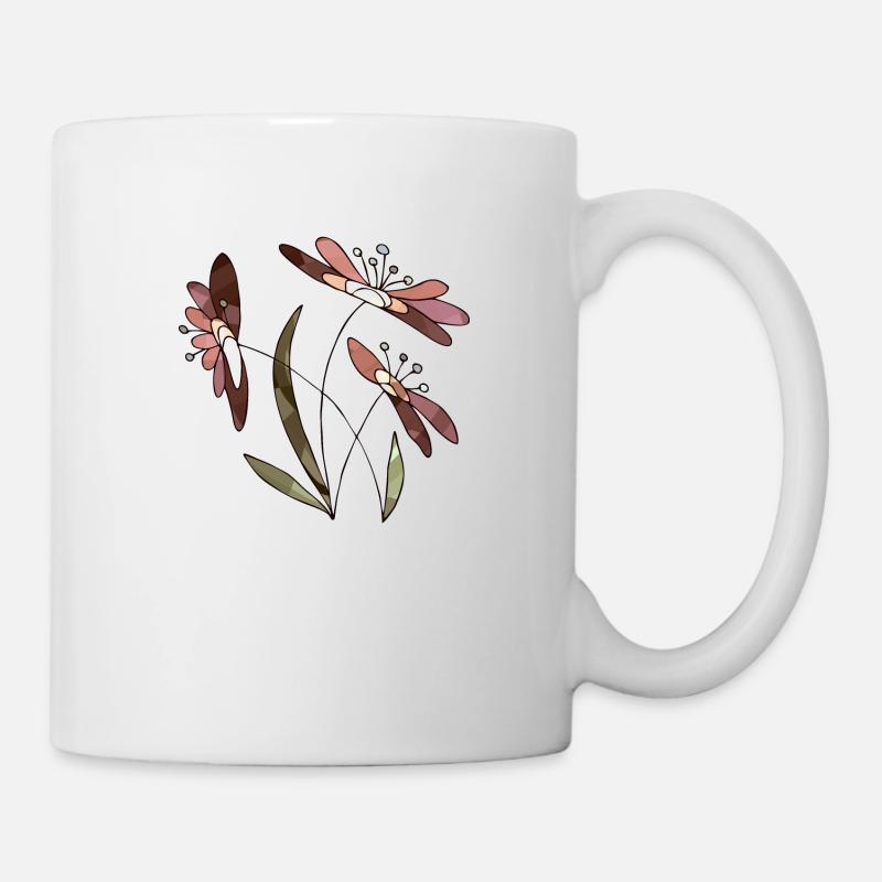Blumen - Tasse - Weiß