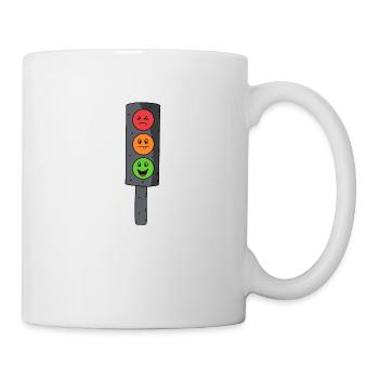 Feux de signalisation - Mug blanc - blanc - Droite