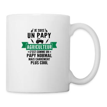 je suis un papy agriculteur - Mug blanc - blanc - Droite