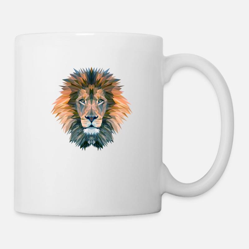 Couleurs assourdies Geo Lion - Mug blanc - blanc