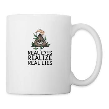 Real eyes realize real lies Illuminati - Mug - white - Right