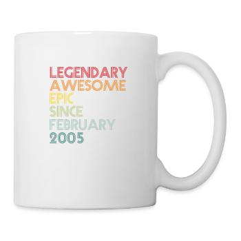 16 ans 16e anniversaire Né en 2005 Février - Mug blanc - blanc - Droite