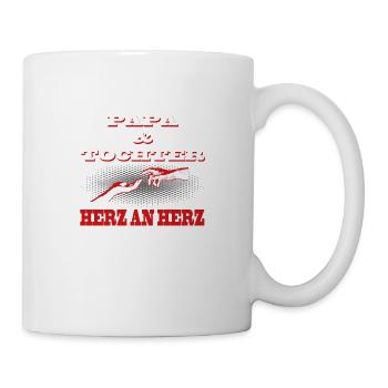 papa tochter - Tasse - Weiß - Rechts