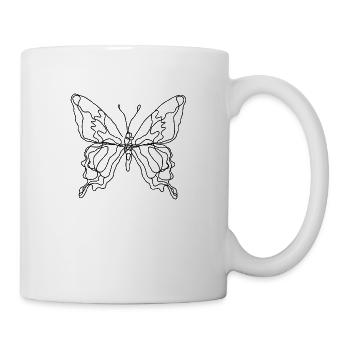 Butterfly - lines drawing - Mug - white - Right