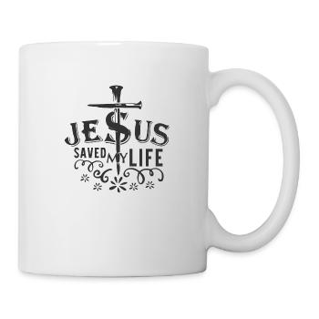 Jésus m'a sauvé la vie - Mug blanc - blanc - Droite
