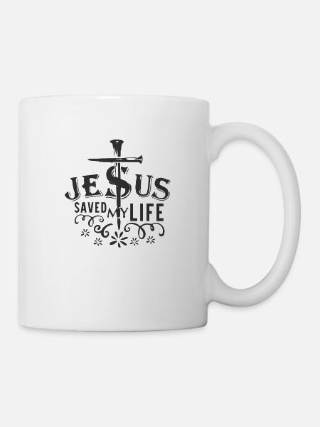 jesus saved my life - Mug - white
