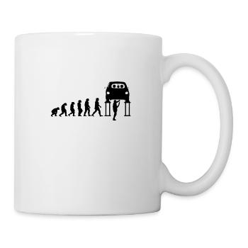 Geschenk wagen autofans mechaniker evolution - Tasse - Weiß - Rechts