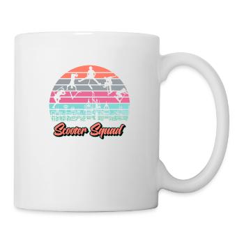 Retro Stunt Scooter Stunts Team Squad für Scooter - Tasse - Weiß - Rechts