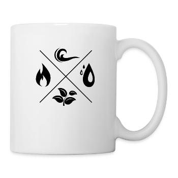 The 4 elements - fire, water, earth, air - Mug - white - Right