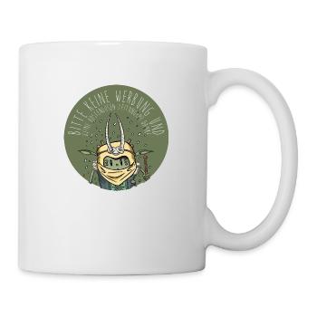 Bitte keine Werbung Sticker Illustration Steinbock - Tasse - Weiß - Rechts