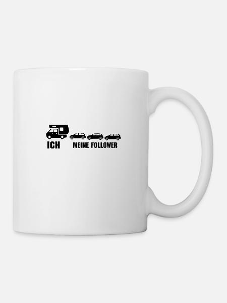 Ich meine follower Geschenk Autofans Mechaniker - Tasse - Weiß