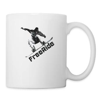 FreeRide, snowboard, snowboard, séjour au ski - Mug blanc - blanc - Droite
